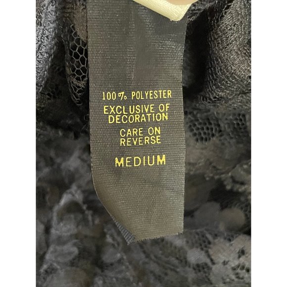 VTG Victoria's Secret M Gold Crown Label M Black Lace Lingerie Teddy Feminine - Picture 5 of 16